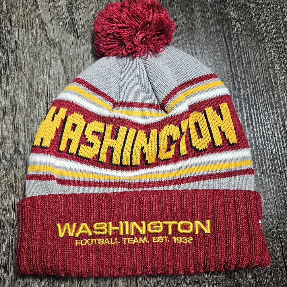 Washington Football Team New Era Cuffed Pom Knit Beanie NFL Est 1932 New
